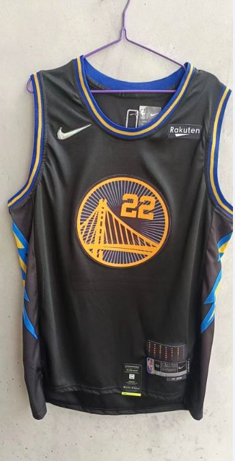 Cheap Men Golden State Warriors 22 Wiggins Black City Edition Nike 2022 NBA Jersey